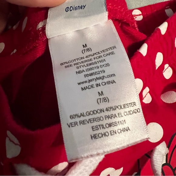 Disney Minnie Mouse red and white polka dot matching outfit size medium girls - Picture 10 of 10